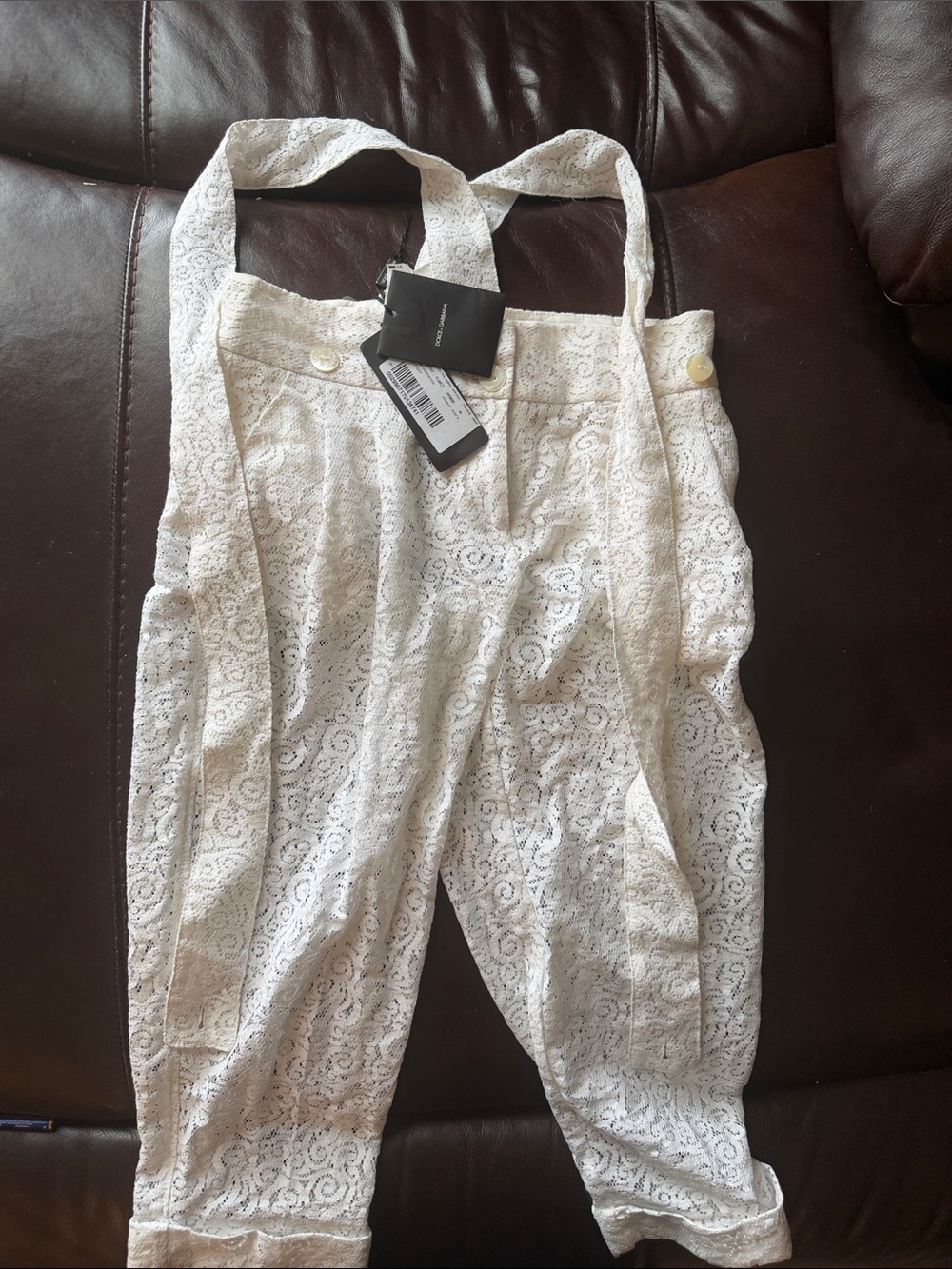 NWT Dolce and Gabbana lace pants. From Runway , TJX . Still have tags stretched
